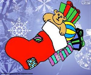 Puzzle Χριστούγεννα κάλτσα με τα δώρα